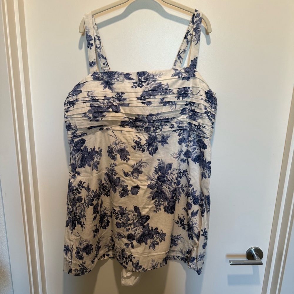 Abercrombie Blue and White Floral dress romper